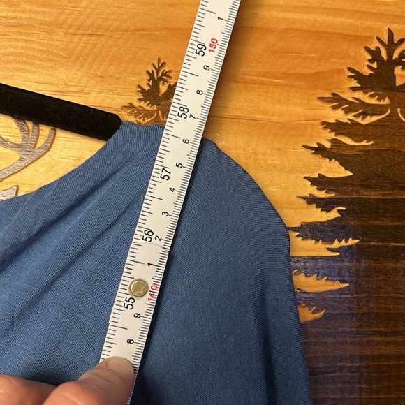 Krista by Revolve womens maxi dress XS short sleeve v-neck side slit soft event - Picture 6 of 11